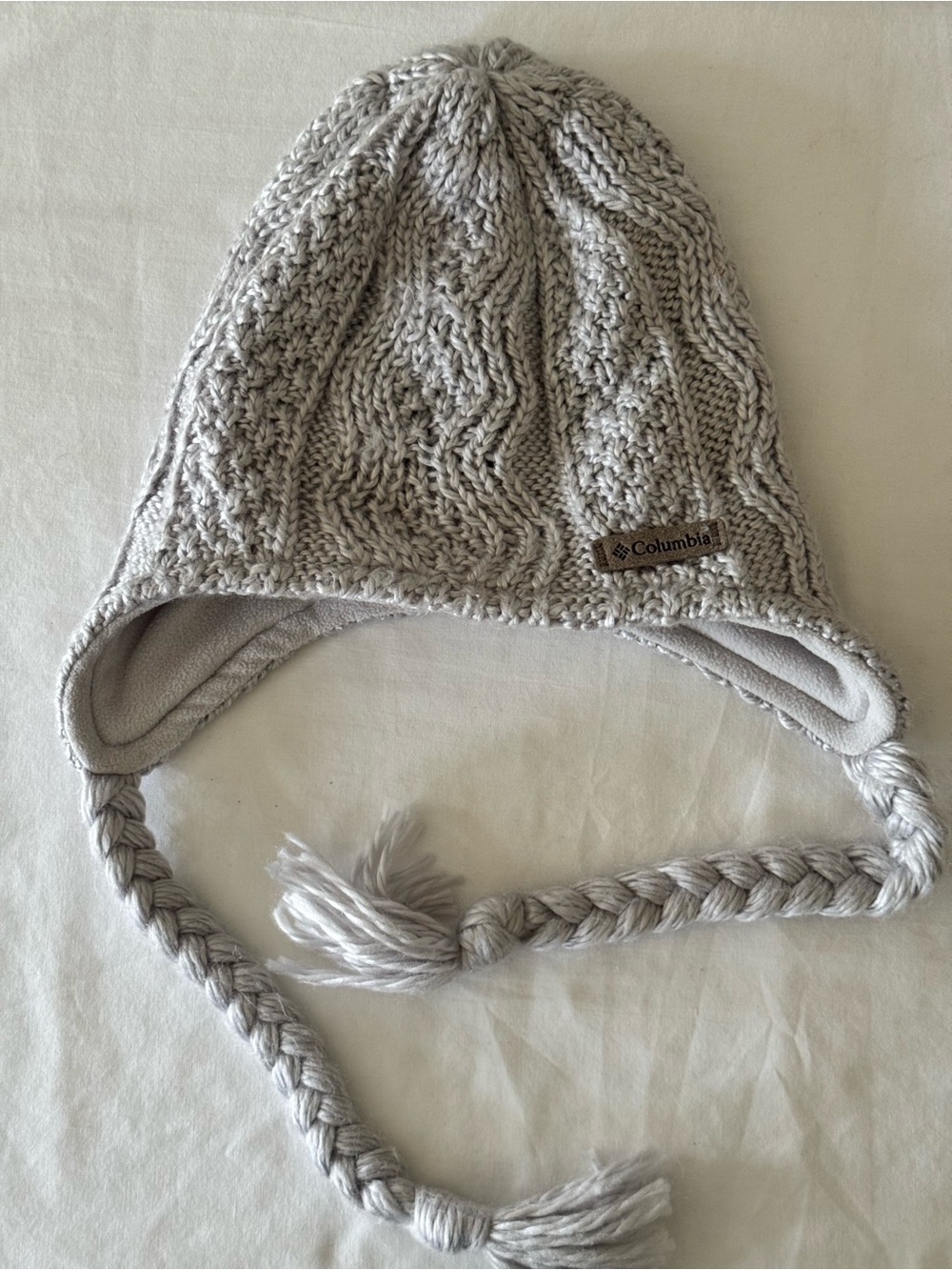 COLUMBIA Omni-Heat Cable Knit Fleece Lined  Beanie - Gray - O/S